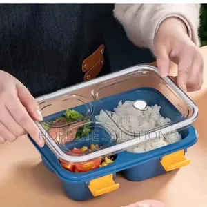 Partioned Lunch/Snack Box With a Spoon
