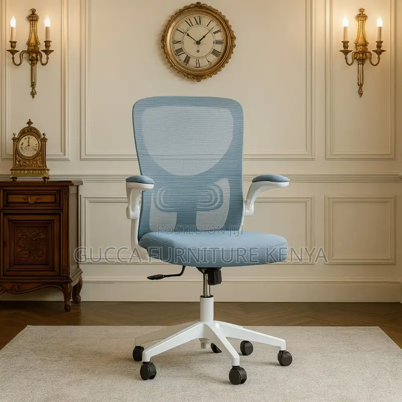 Modern Mid Back Orthopedic Mesh Chair-Flip Armrest