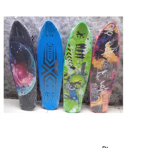 Graphic Fish Shape Skate Board
,Rubber Wheels