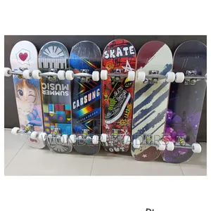 Long Skate Board 
With Grip Tape/ Antislide at the Top
Rubber Wheels