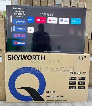 Skyworth 43q5600h , 43" Qled Google Tv 2025 - Black (1yr Wrty)