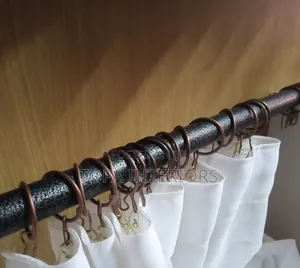 Brown Round Metallic Drapery Curtain Rings