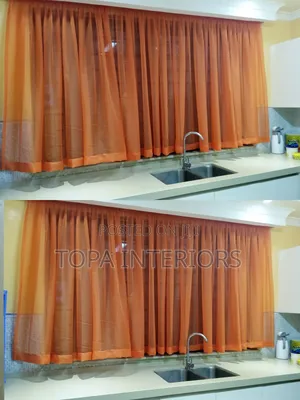 Plain Soft Short Kitchen Window Sheers