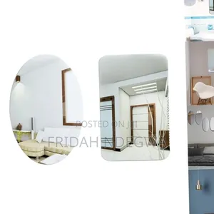 Peel and Stick Wall Mirror
 Oval Shape and Rectangular Shap