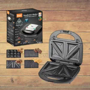 Raf 6 in 1 Electric Sandwich and Waffle Maker 750 Watts Breakfast Tool