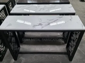 White Console Table Very Unique Look.