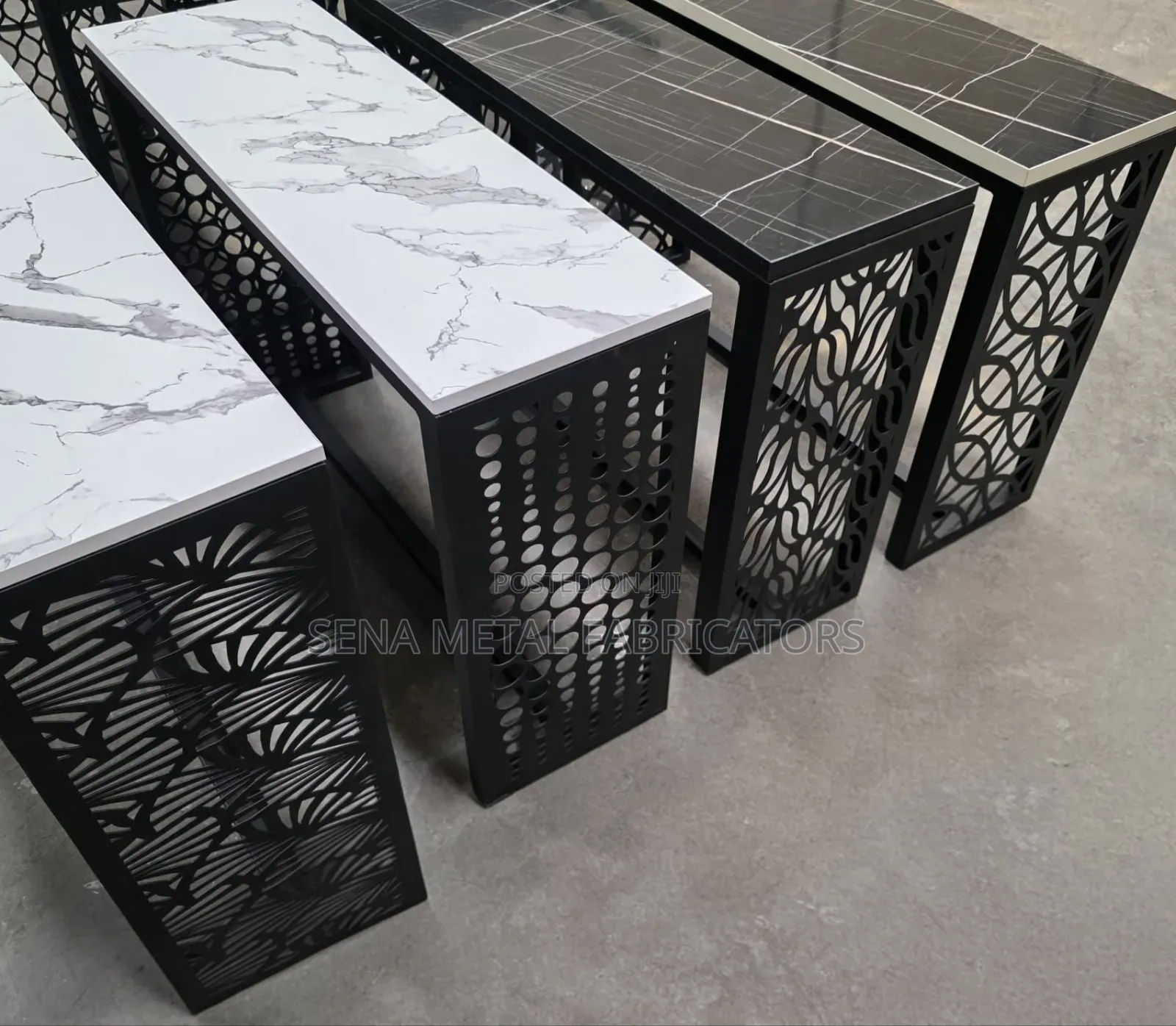 Luxury Console Table With Metal Frame.
