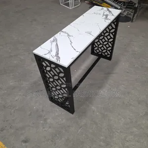 Entryway Console Table With a Glossy Top.