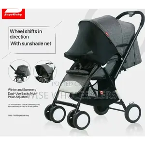 Reversible Handle Pushchair Baby Stroller With Mosquito Net, Easy Fold