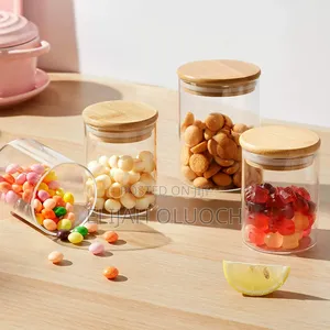 Air Tight Glass Cereal Container With Bamboo Lid