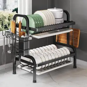 Modern Aesthetic 2 Layer Dish Rack – High Quality Space Saver