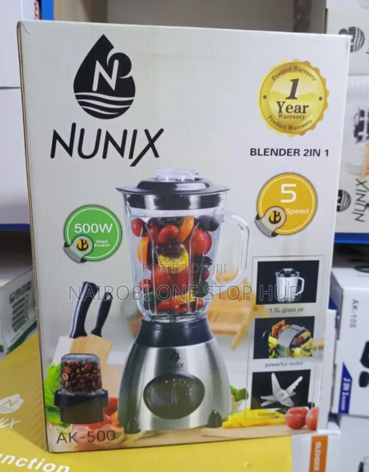 Nunix 2 in 1 Blender Ak 500
