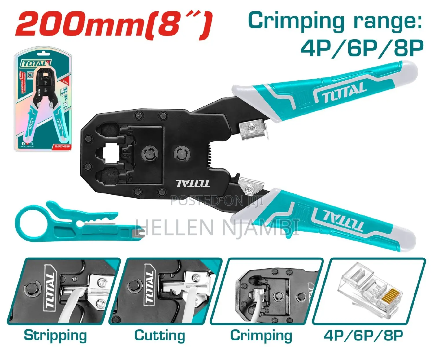 Total Modular Plug Crimper 200mm, 8"