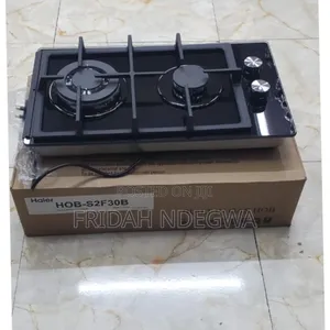 Haier Glass Inbuilt 2 Burner With Wok Burner Hob Cooker