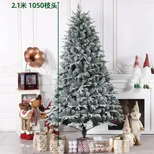 Snow Flocked Premium Spruce Hinged Christmas Tree,Leaf Dense Tree*
