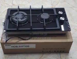 Haier Glass Inbuilt 2 Burner With Wok Burner Hob Cooker
