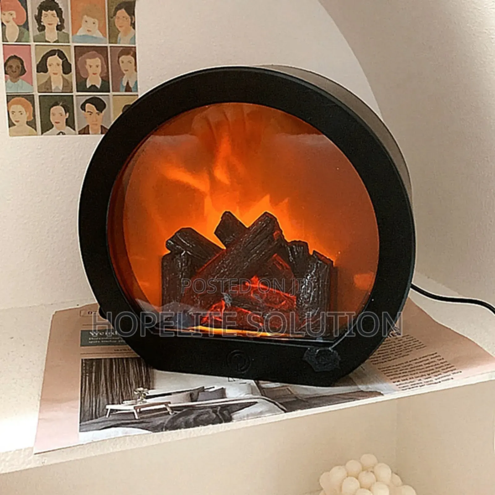 European Fireplace Lamp