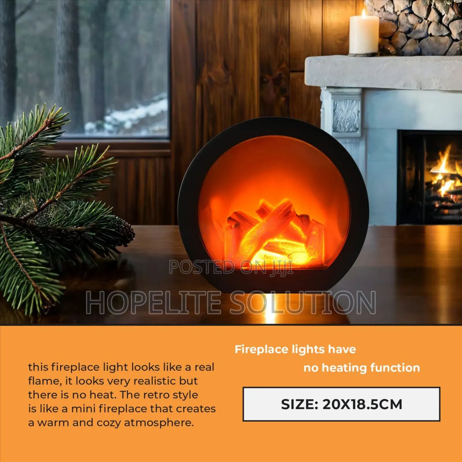 European Fireplace Lamp