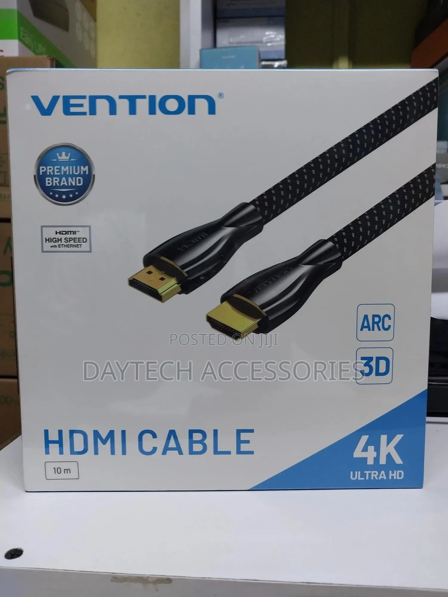 Vention Nylon Braided Hdmi Cable 10m Black Metal Type