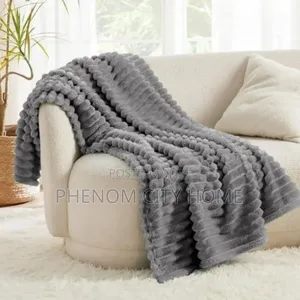 Stylish Stripped Velvet Fleece Blanket