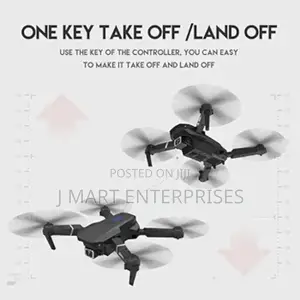E88 Pro Drone Camera, Wifi Dual Foldable Mobile App Control, Black