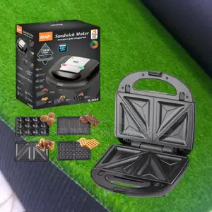 Raf R.594x 750w 6 in 1 Breakfast Sandwich Maker Toaster Panini Waffle