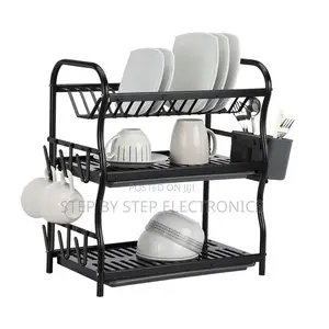High Quality 3 Tier Stainless Steel Dish Drainer Rack for Kitchen