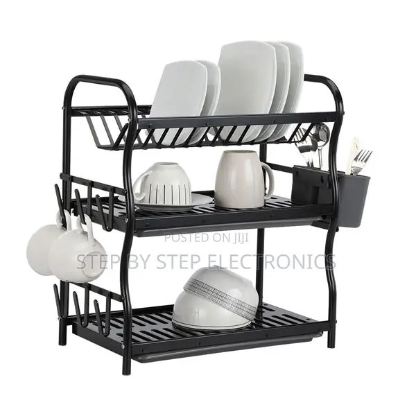 High Quality 3 Tier Stainless Steel Dish Drainer Rack for Kitchen