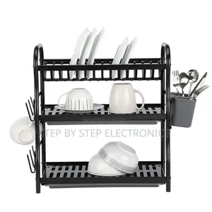 Premium Stainless Steel 3 Layer Dish Drying Rack Modern Design