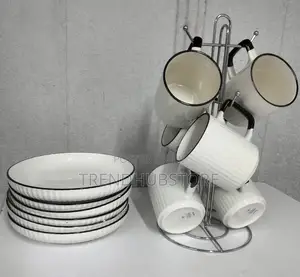 Flash Sale! 12pcs Japanese Dinner Set 6pcs 8 Inches Plates + 6 Mugs
