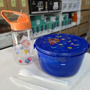 *2pcs Cartoon Themed Kids Lunch Box and Snacks Box