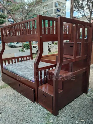 Mahogany Double Decker Bunk Bed on Sale . Pay on Delivery
