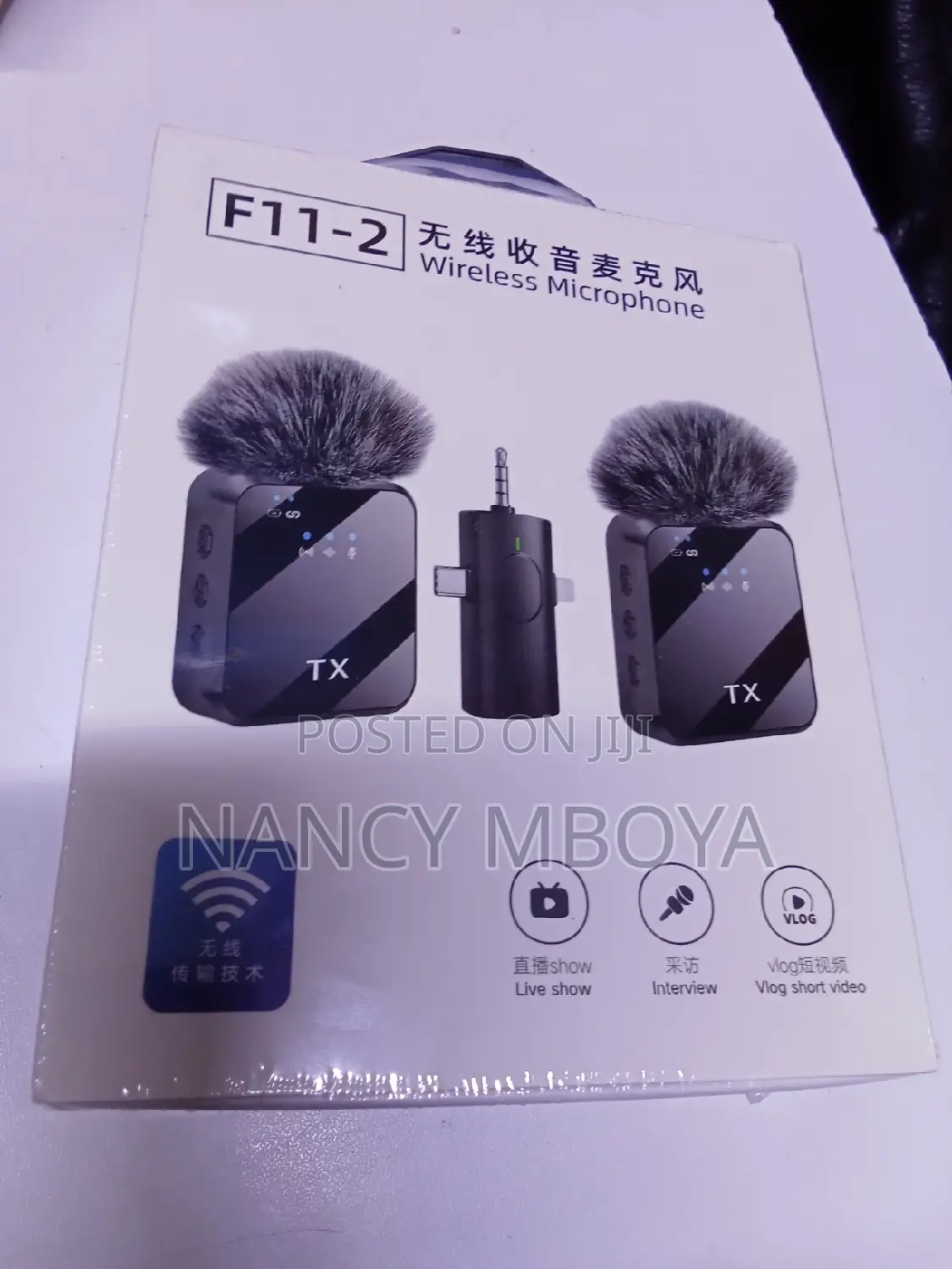 3 in 1 F11-2 Dual Wireless Microphone for iPhone and Android