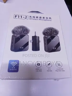 3 in 1 F11-2 Dual Wireless Microphone for iPhone and Android