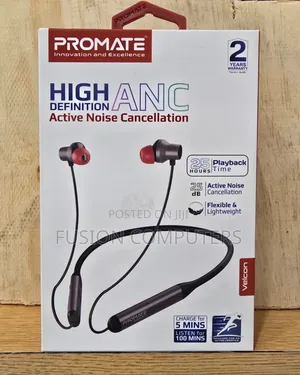 Promate Velcon High-Definition Anc Wireless Neckband Earphones