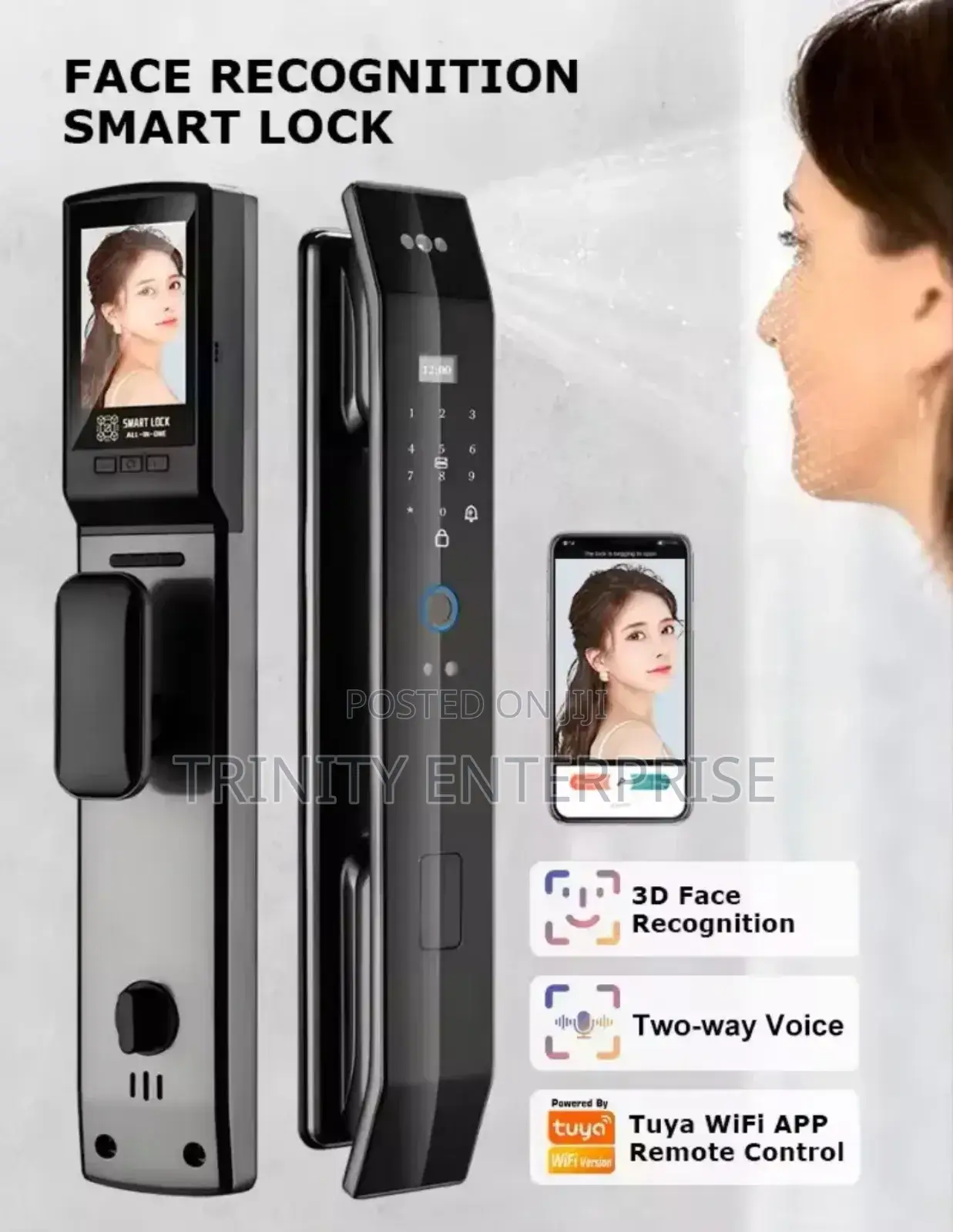 High Quality 3d Face Recognition Fingerprints Card Code Rfid Card Lock