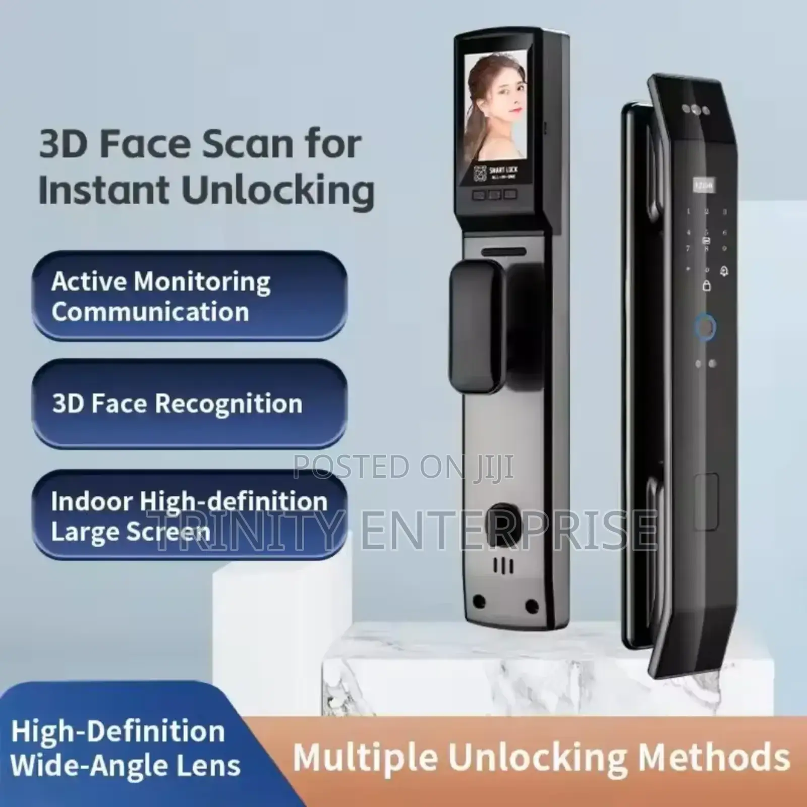 3d Face Recognition Smart Lock Tuya Wifi App Remote Unlocking