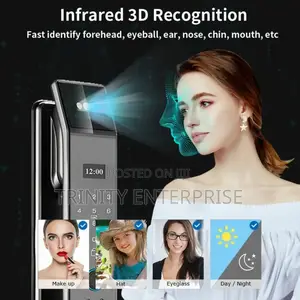 Smart Door Lock With Camere Intercom Fingerprints* Cards Code
