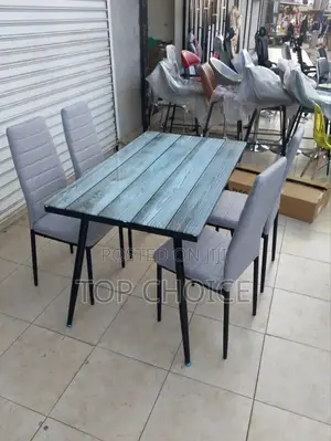Gray Dinning Table, Four Seater
