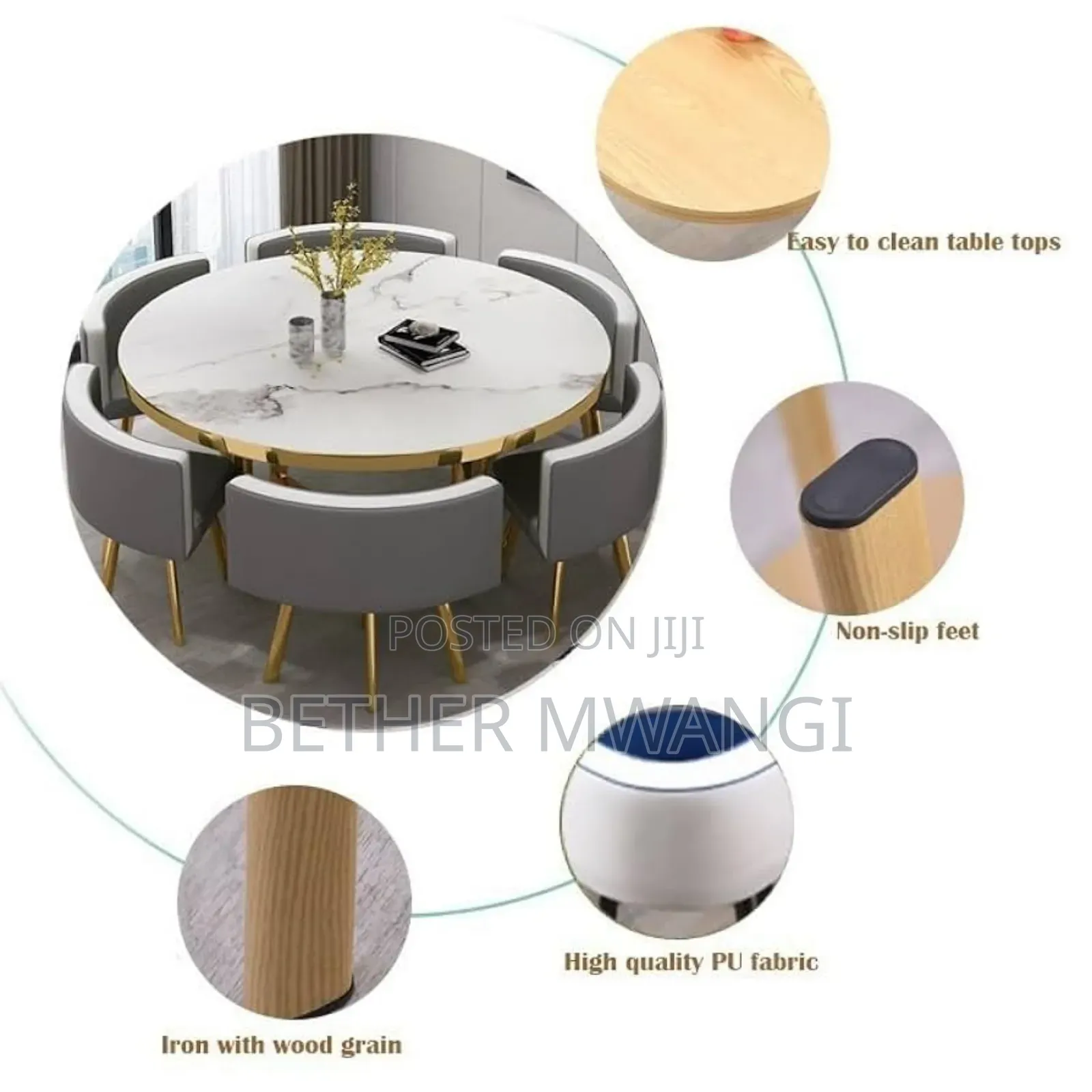 7 Pc Round Dining Table Set in Kenya