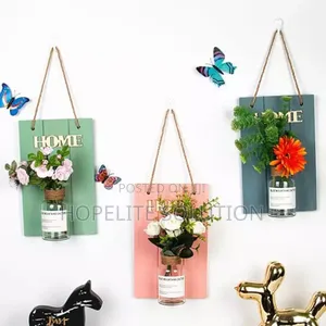 Flower Vase Hanging Flower Vase With Wooden Board