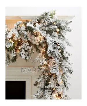 2.5m + Light 10meters *2.5m Christmas Snow Flocked Garland*