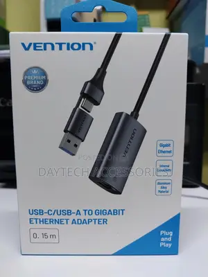 Vention Usb-C/Usb-a 0.15m to 1000m Ethernet Adapter.
