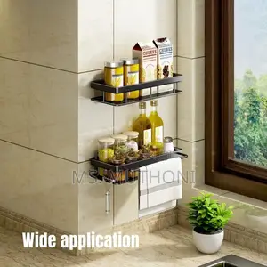 2 PCS Aluminum Alloy Rectangular Shelf With Towel Holder*