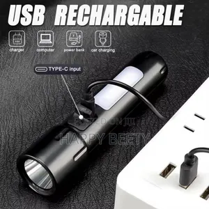 *Mini Edc Flashlights Usb Rechargeable Torch With 4 Modes Outdoor