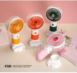 *Cute Fruit Mini Hand Fan With Phone Holder,S