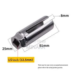 Oxygen Sensor Socket, 1/2" Drive X 22mm, O2 Sensor Removal Tool