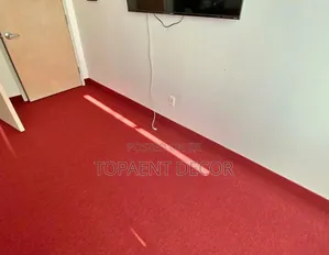 Covered in Comfort ,Tv Room Plain Red 4mm Thick Wall to Wall Carpets