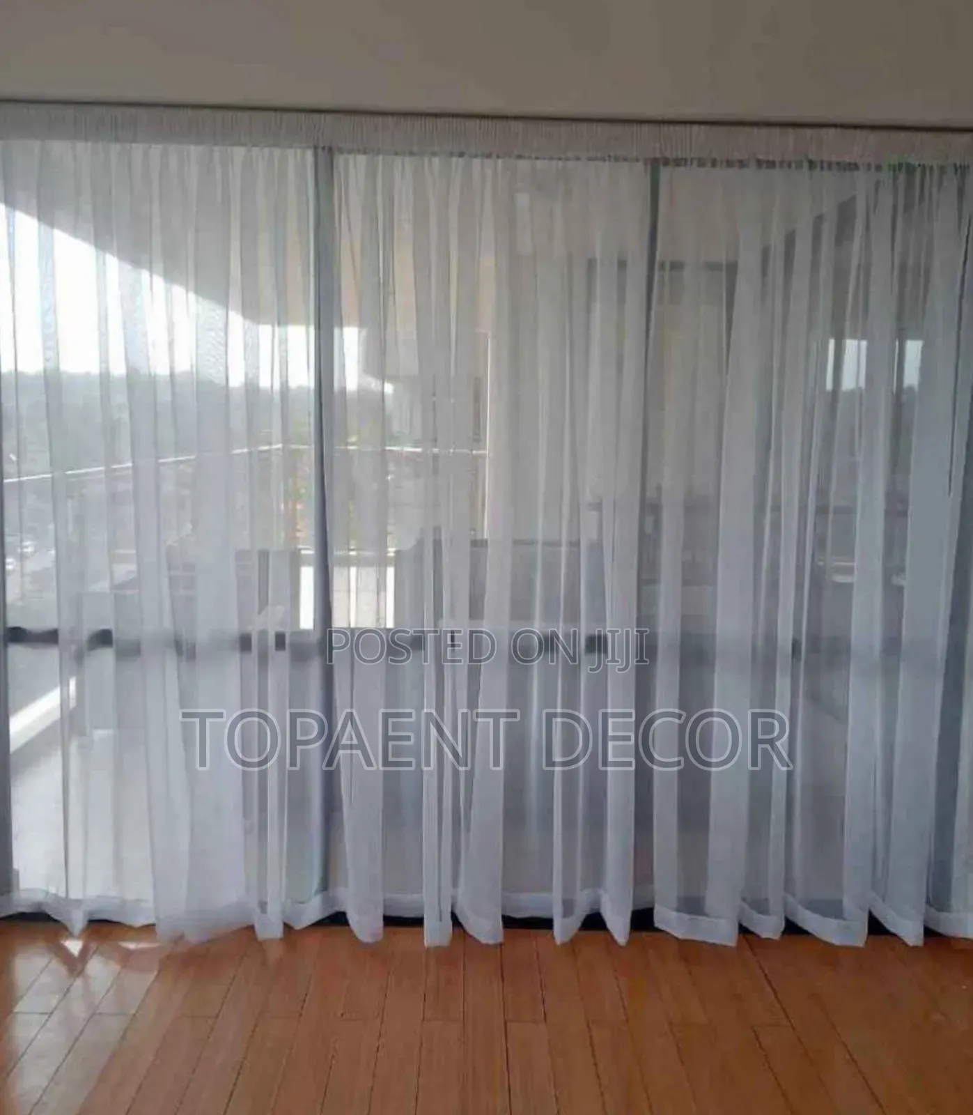 Transparent Clear Plain White Window Curtain Sheers
