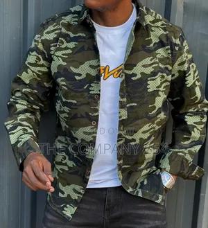 Quality Casual Longsleeved Comoflage Combat Collar Shirts